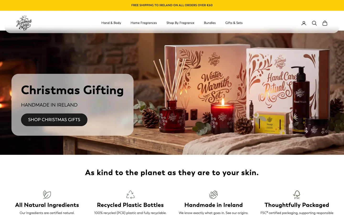 The Handmade Soap Company homepage